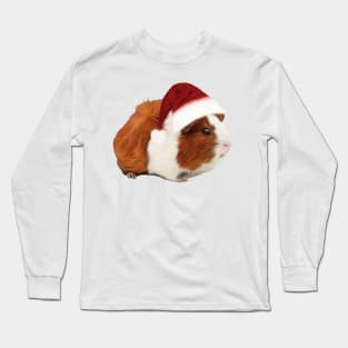 Guinea pig In Santa Hat Long Sleeve T-Shirt